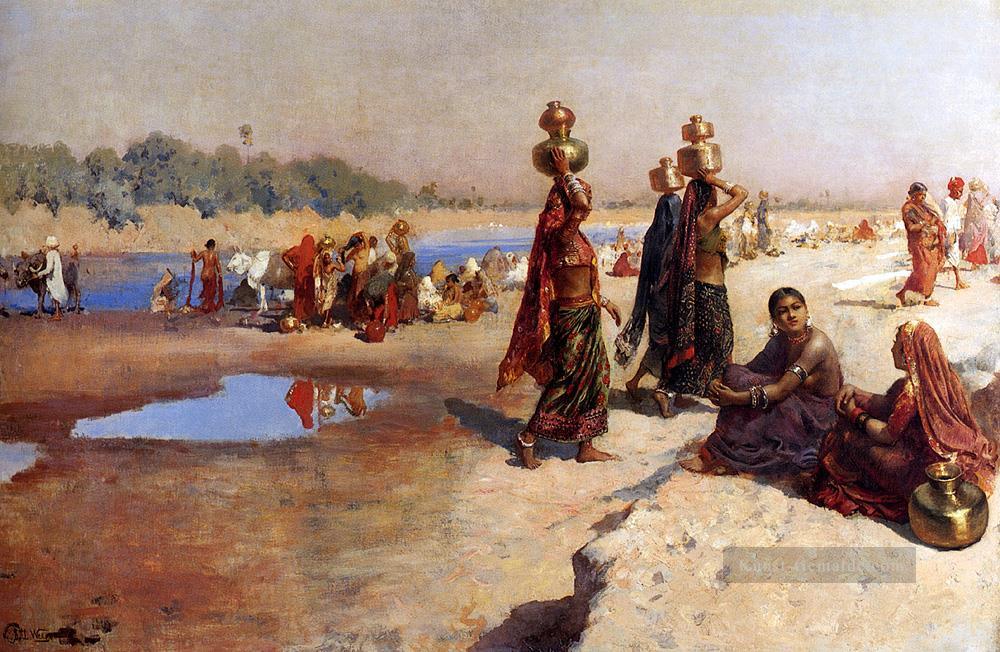 Wasserträger des Ganges Persisch Ägypter indisch Edwin Lord Weeks Ölgemälde